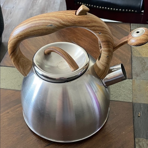 Other - Stainless Steel Kettle with Wooden Handle